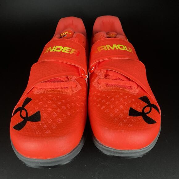 Under Armour HOVR Skyline Men’s 9 Orange Fire Long Jump Track Field Shoe Sneaker - Picture 2 of 8